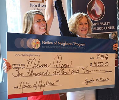 Melissa Pepper Nation of Neighbors Winner