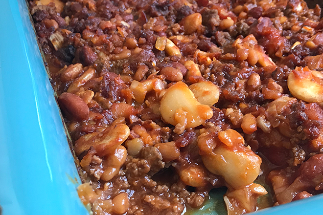 Calico beans close-up
