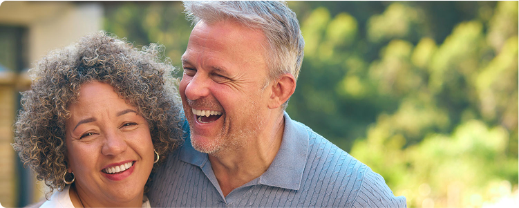 laughing older couple