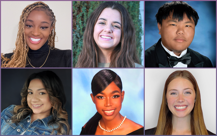 Photo collage of six of the 2025 scholarship recipients.
