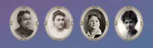 From left to right: Marie Kirkland, Lillian Huff, Dr. Hada Carlson, and Alice Gilland.