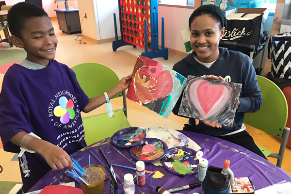 painting with patients event