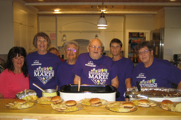 christian youth camp supper